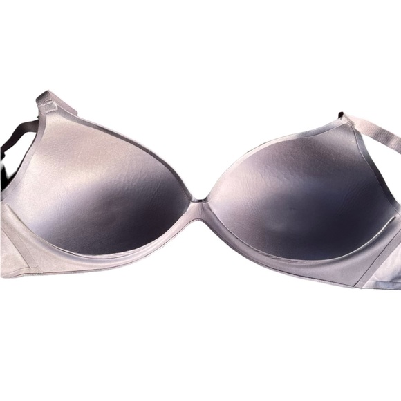 Victoria’s Secret Lined Semi Demi Womens 38C Bra Purple Gray Wireless - Picture 5 of 8